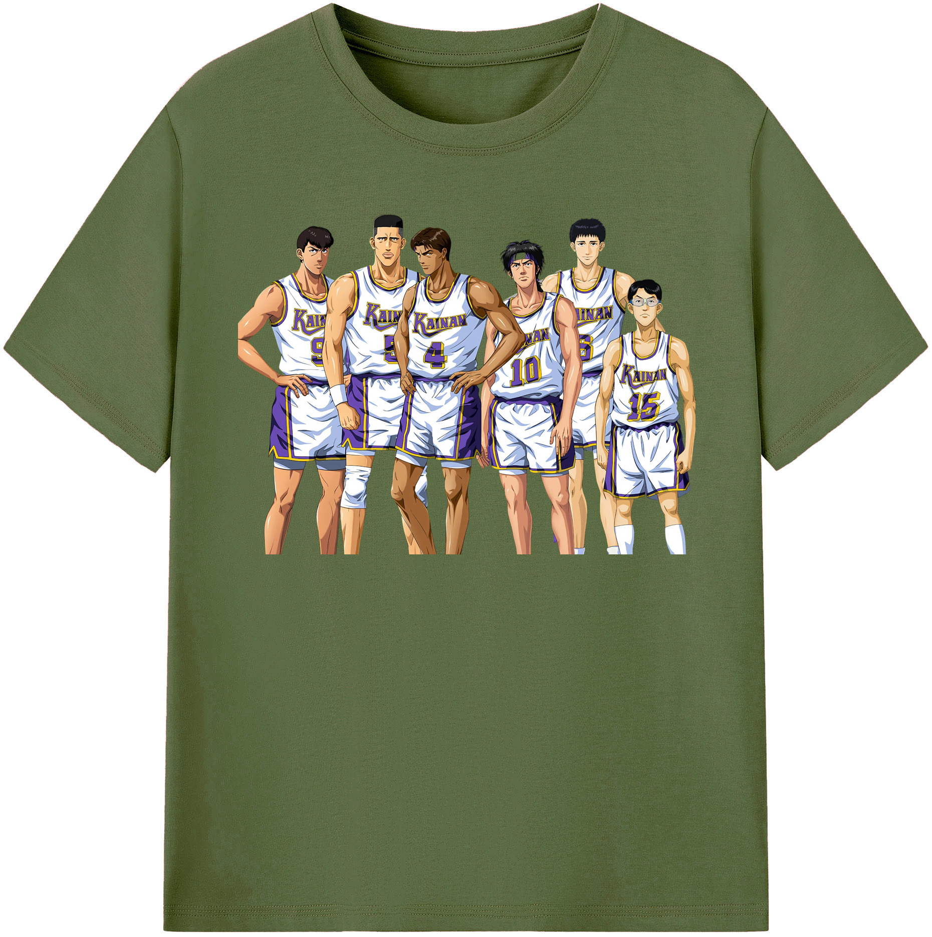 SLAM DUNK／スラムダンク 綿100％半袖Tシャツ（フロントプリント）